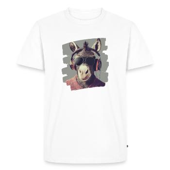 Donkey - Men's Premium Organic T-Shirt - white - Front - Nico (187cm)