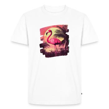 Flamant - T-shirt Premium bio Homme - blanc - Devant - Nico (187cm)