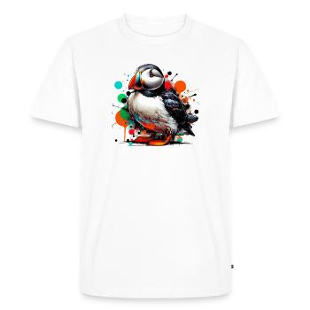 Macareux - T-shirt Premium bio Homme - blanc - Devant - Nico (187cm)