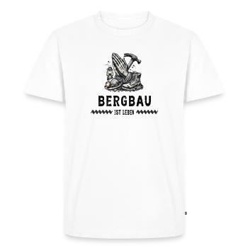 L’exploitation minière, c’est la vie - T-shirt Premium bio Homme - blanc - Devant - Nico (187cm)