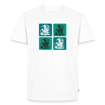Conception minière - T-shirt Premium bio Homme - blanc - Devant - Nico (187cm)