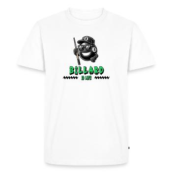 Billiards, c’est la vie - Conception cool à 8 boules - T-shirt Premium bio Homme - blanc - Devant - Nico (187cm)