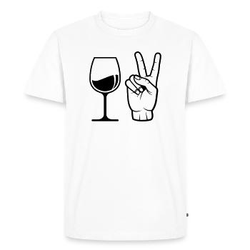 Commander du vin - T-shirt Premium bio Homme - blanc - Devant - Nico (187cm)