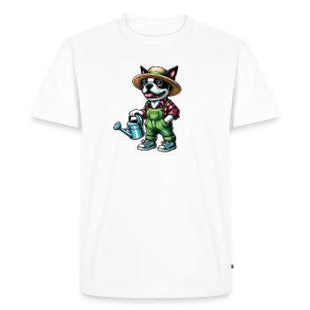 Bostie Jardinier - T-shirt Premium bio Homme - blanc - Devant - Nico (187cm)