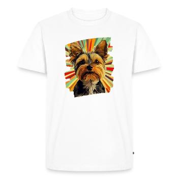 Yorkshire Terrier - T-shirt Premium bio Homme - blanc - Devant - Nico (187cm)