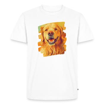 Golden retriever - T-shirt Premium bio Homme - blanc - Devant - Nico (187cm)
