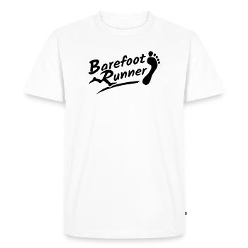 Coureur pieds nus Coureur pieds nus 2025 1-ARBIG - T-shirt Premium bio Homme - blanc - Devant - Nico (187cm)