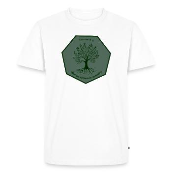 Tree Coat of Arms2 - Men's Premium Organic T-Shirt - white - Front - Nico (187cm)
