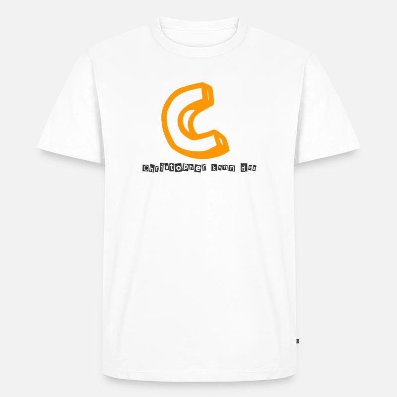 Christopher kann das Abstrakter Kaugummi-Print - Männer Premium Bio T-Shirt - Weiß