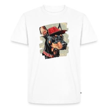Doberman - T-shirt Premium bio Homme - blanc - Devant - Nico (187cm)