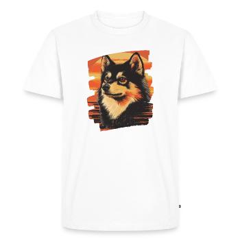 Laponie finlandaise - T-shirt Premium bio Homme - blanc - Devant - Nico (187cm)