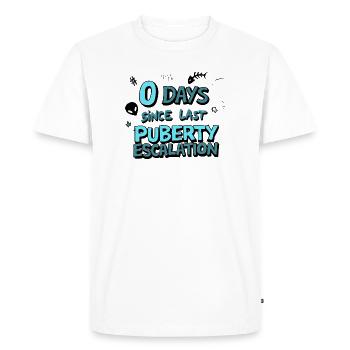 Chemise amusante Escalade de la puberté - T-shirt Premium bio Homme - blanc - Devant - Nico (187cm)