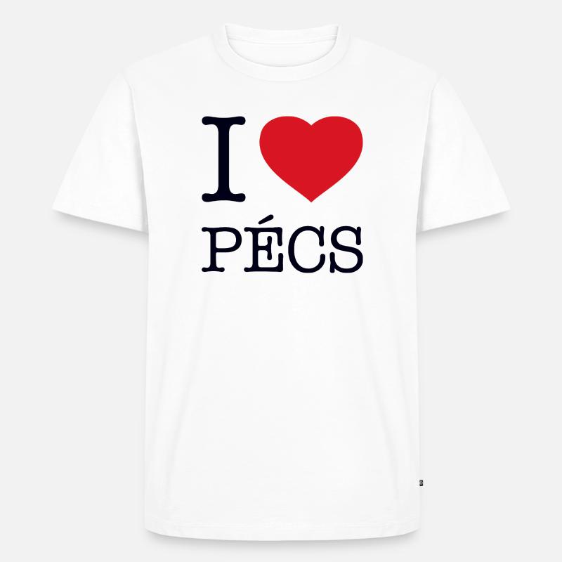 I LOVE PECS - Männer Premium Bio T-Shirt - Weiß