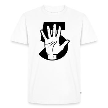 Give me 5 - impact - Men's Premium Organic T-Shirt - white - Front - Nico (187cm)