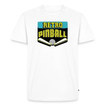 Rétro pinball - T-shirt Premium bio Homme - blanc - Devant - Nico (187cm)