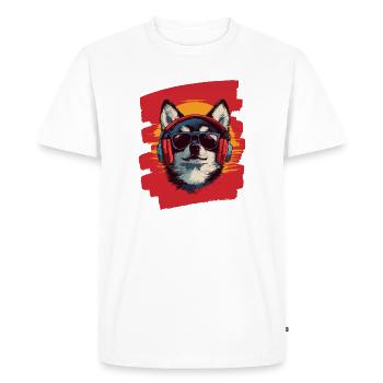 Pomsky - Men's Premium Organic T-Shirt - white - Front - Nico (187cm)