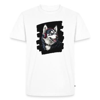 Husky - Men's Premium Organic T-Shirt - white - Front - Nico (187cm)