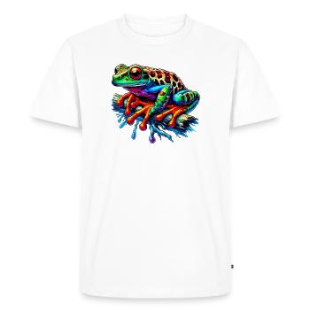 Frog - Men's Premium Organic T-Shirt - white - Front - Nico (187cm)