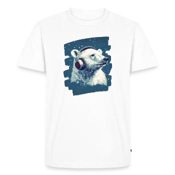 Polar bear - Men's Premium Organic T-Shirt - white - Front - Nico (187cm)