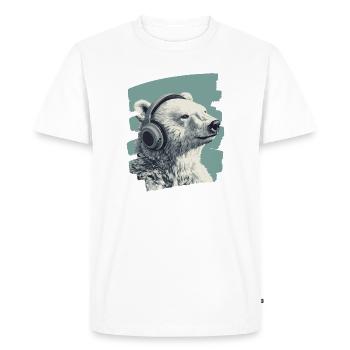 Polar bear - Men's Premium Organic T-Shirt - white - Front - Nico (187cm)