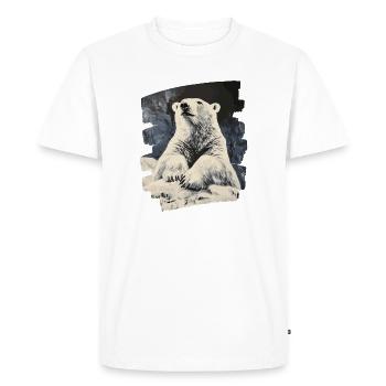 Polar bear - Men's Premium Organic T-Shirt - white - Front - Nico (187cm)