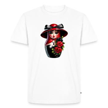 Russian Girl! Matryoshka Russian for Russians - Men's Premium Organic T-Shirt - white - Front - Nico (187cm)