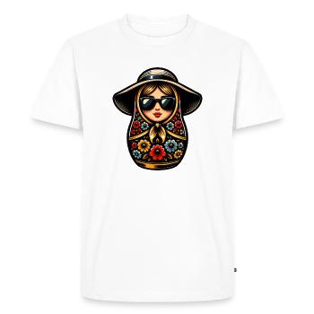 Russian Girl! Matryoshka Russian for Russians - Men's Premium Organic T-Shirt - white - Front - Nico (187cm)