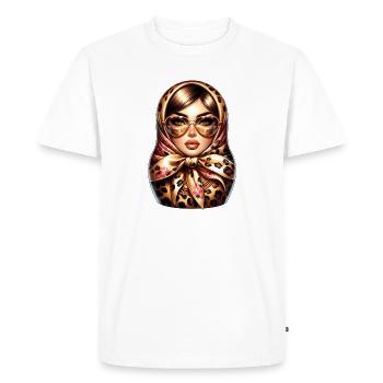 Russian Girl! Matryoshka Russian for Russians - Men's Premium Organic T-Shirt - white - Front - Nico (187cm)