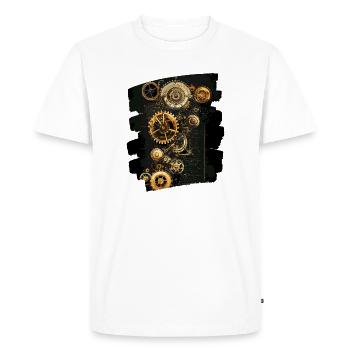 Horloge steampunk - T-shirt Premium bio Homme - blanc - Devant - Nico (187cm)