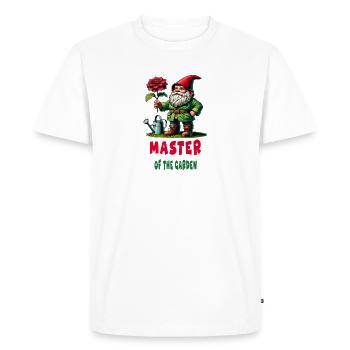 Maître du Jardin / Jardinage - T-shirt Premium bio Homme - blanc - Devant - Nico (187cm)