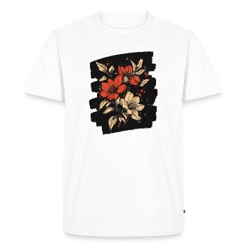 Spring Spring Beginning Flower Flowers - Men's Premium Organic T-Shirt - white - Front - Nico (187cm)