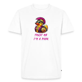 Croyez-moi, je suis un punk / canard - T-shirt Premium bio Homme - blanc - Devant - Nico (187cm)