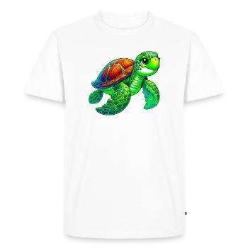 Tortue - T-shirt Premium bio Homme - blanc - Devant - Nico (187cm)