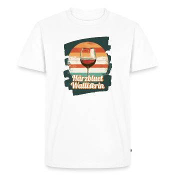Härzbluetvaliserin ValaiserValais, Suisse - T-shirt Premium bio Homme - blanc - Devant - Nico (187cm)