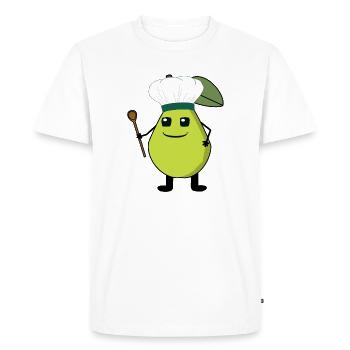 Pear Fruit Cook Cooks Cook Pears - Men's Premium Organic T-Shirt - white - Front - Nico (187cm)