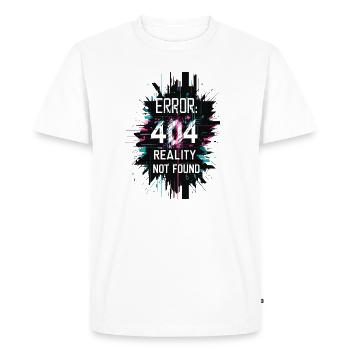 Error: Reality not found - Men's Premium Organic T-Shirt - white - Front - Nico (187cm)