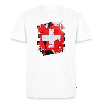 Pavillon suisse Suisse - T-shirt Premium bio Homme - blanc - Devant - Nico (187cm)