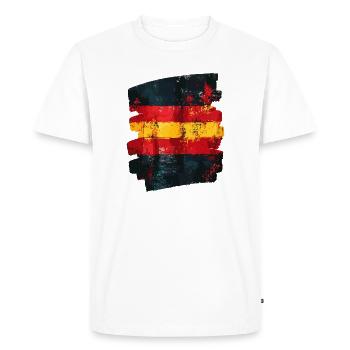 Spanish Flag Spain - Men's Premium Organic T-Shirt - white - Front - Nico (187cm)