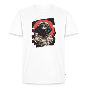 Astronaute du Labrador - T-shirt Premium bio Homme - blanc - Devant - Nico (187cm)