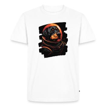 Rottweiler Astronaute - T-shirt Premium bio Homme - blanc - Devant - Nico (187cm)