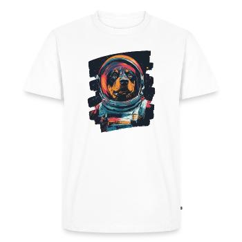 Rottweiler Astronaute - T-shirt Premium bio Homme - blanc - Devant - Nico (187cm)