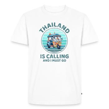 Thaïlande - T-shirt Premium bio Homme - blanc - Devant - Nico (187cm)