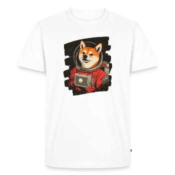 Shiba Inu Astronaute - T-shirt Premium bio Homme - blanc - Devant - Nico (187cm)