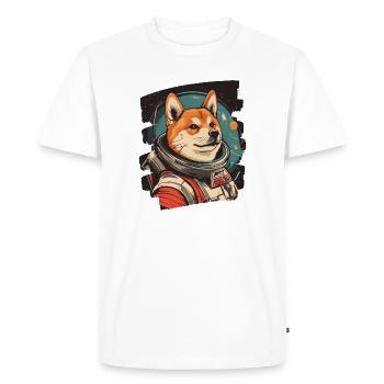 Shiba Inu Astronaute - T-shirt Premium bio Homme - blanc - Devant - Nico (187cm)