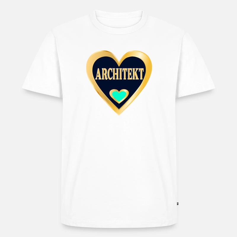 ARCHITEKTUR BERUF STUDIUM ARCHITEKT - Männer Premium Bio T-Shirt - Weiß