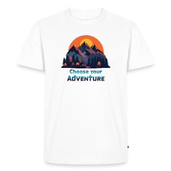 Retro Gaming Adventure - Men's Premium Organic T-Shirt - white - Front - Nico (187cm)