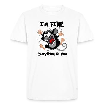 Souris trépidante - T-shirt Premium bio Homme - blanc - Devant - Nico (187cm)