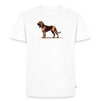 Bloodhound - Men's Premium Organic T-Shirt - white - Front - Nico (187cm)