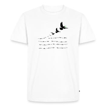 Doves of Peace - Men's Premium Organic T-Shirt - white - Front - Nico (187cm)