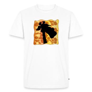 GIRAFFE RAFF PATTERN - Men's Premium Organic T-Shirt - white - Front - Nico (187cm)
